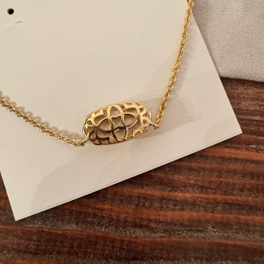 🌟Kendra Scott🌟 Elisa Red White Blue Green Star Necklace Gold - Picture 5 of 8